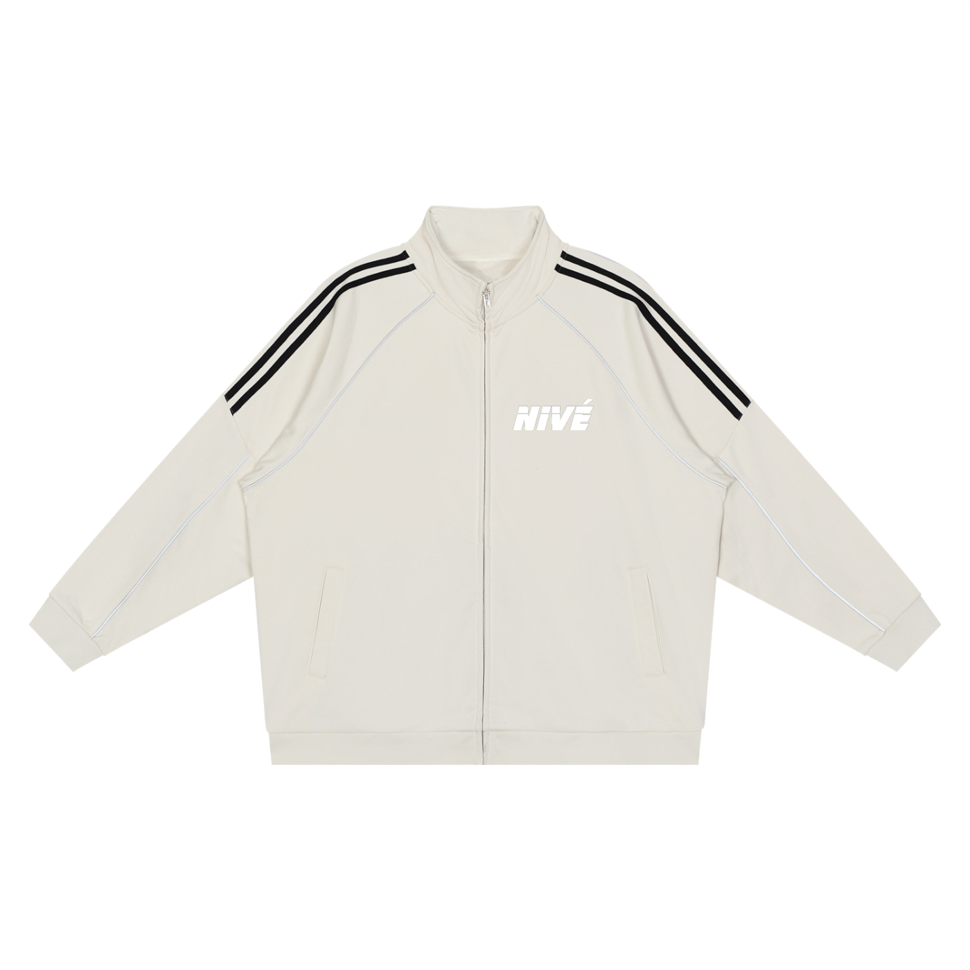 Reflection Striped Raglan Sleeve Jacket SET