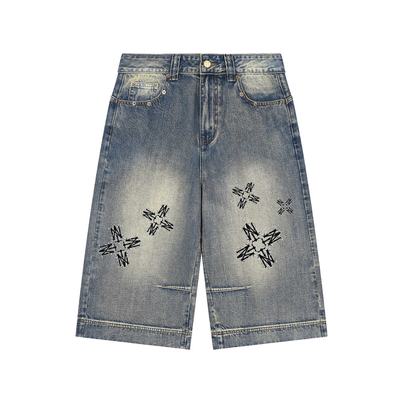 NV QUAD LOGO Baggy Denim Shorts