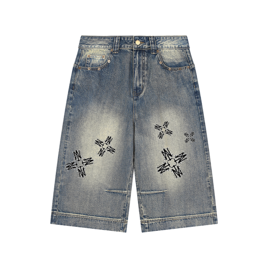 NV QUAD LOGO Baggy Denim Shorts