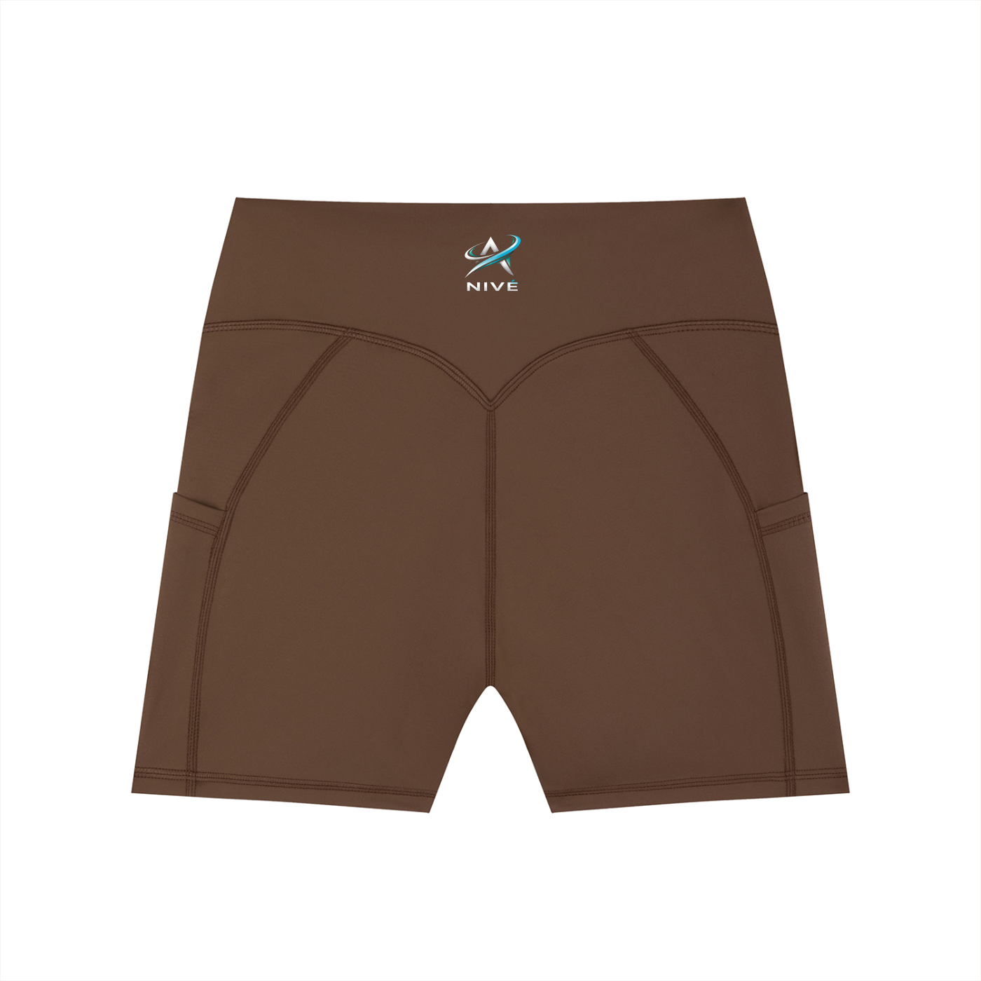 NIVÉ ATHLETICS Women's High-Waisted Pocket Biker Shorts