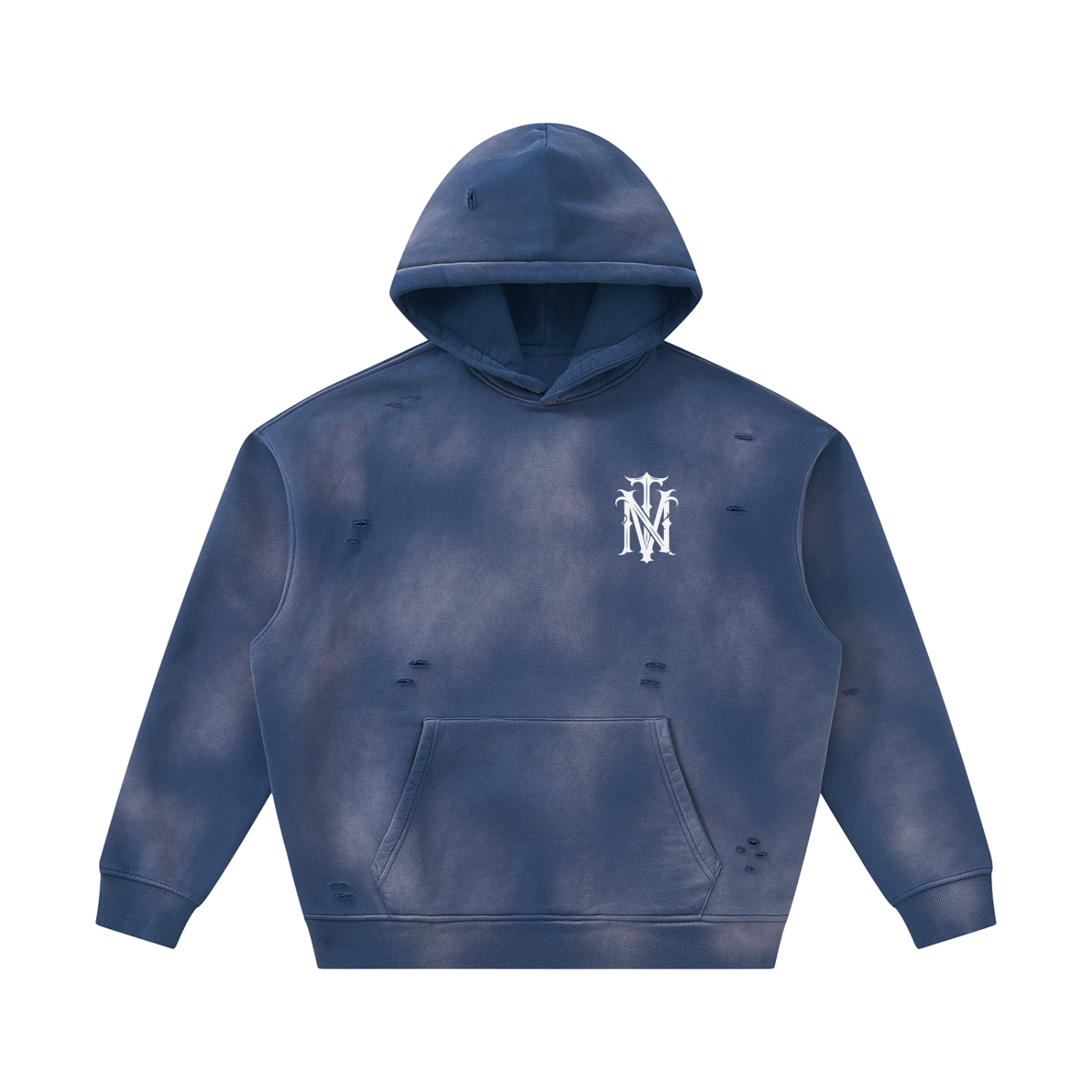 Sunfade Frayed Fleece Hoodie SET