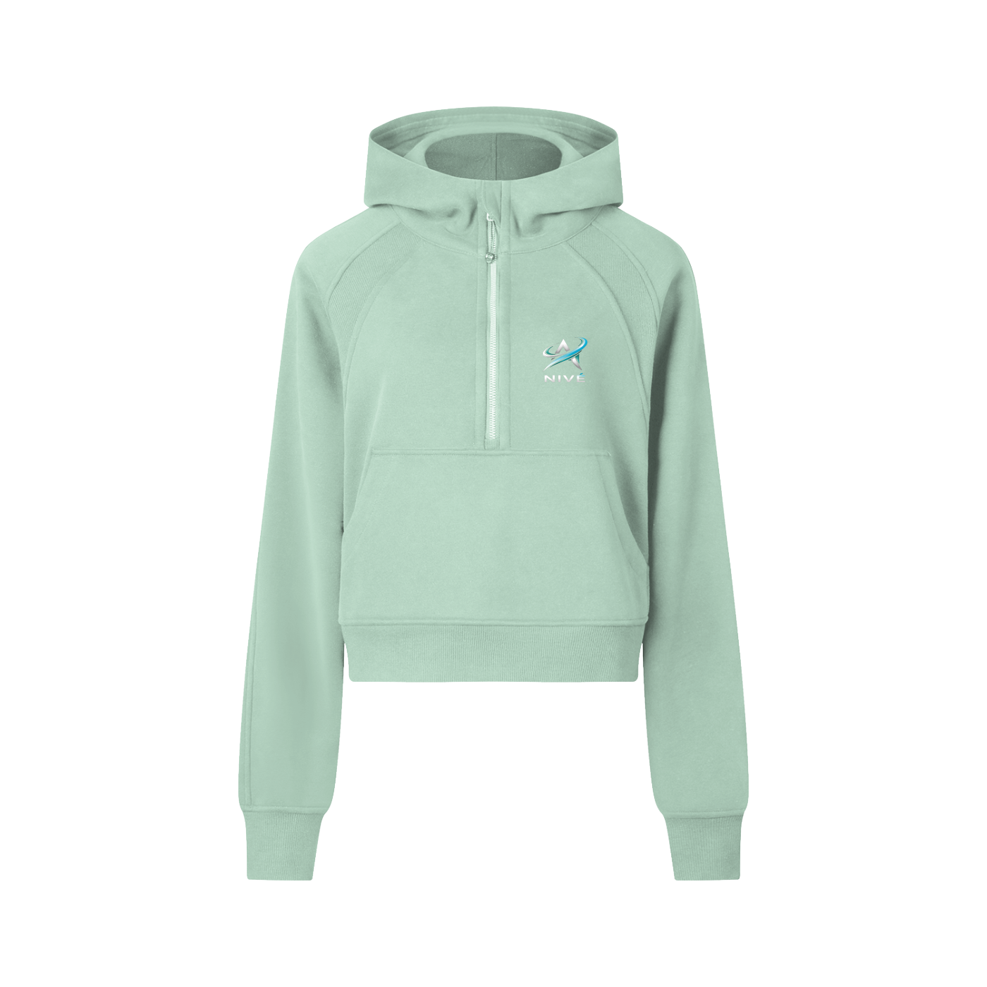 NIVÉ ATHLETICS Cropped Half-Zip Hoodie
