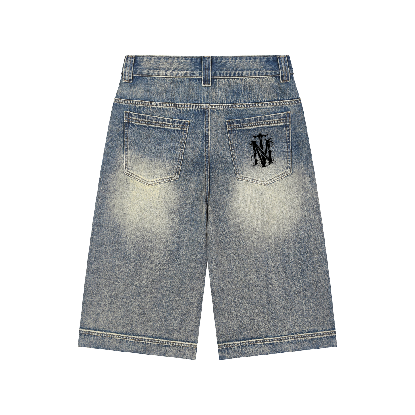 NV QUAD LOGO Baggy Denim Shorts