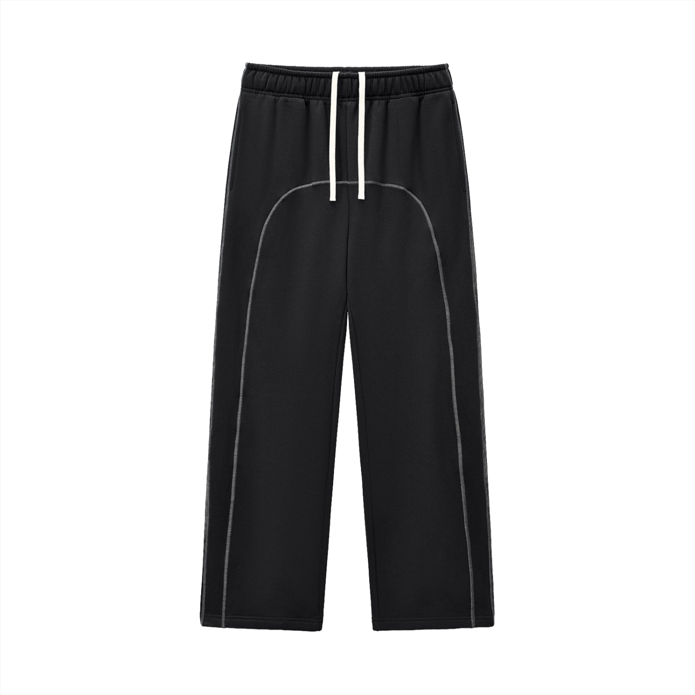 Contrast-Stitched Fleece Sweatpants SET