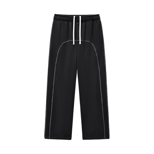 Contrast-Stitched Fleece Sweatpants SET