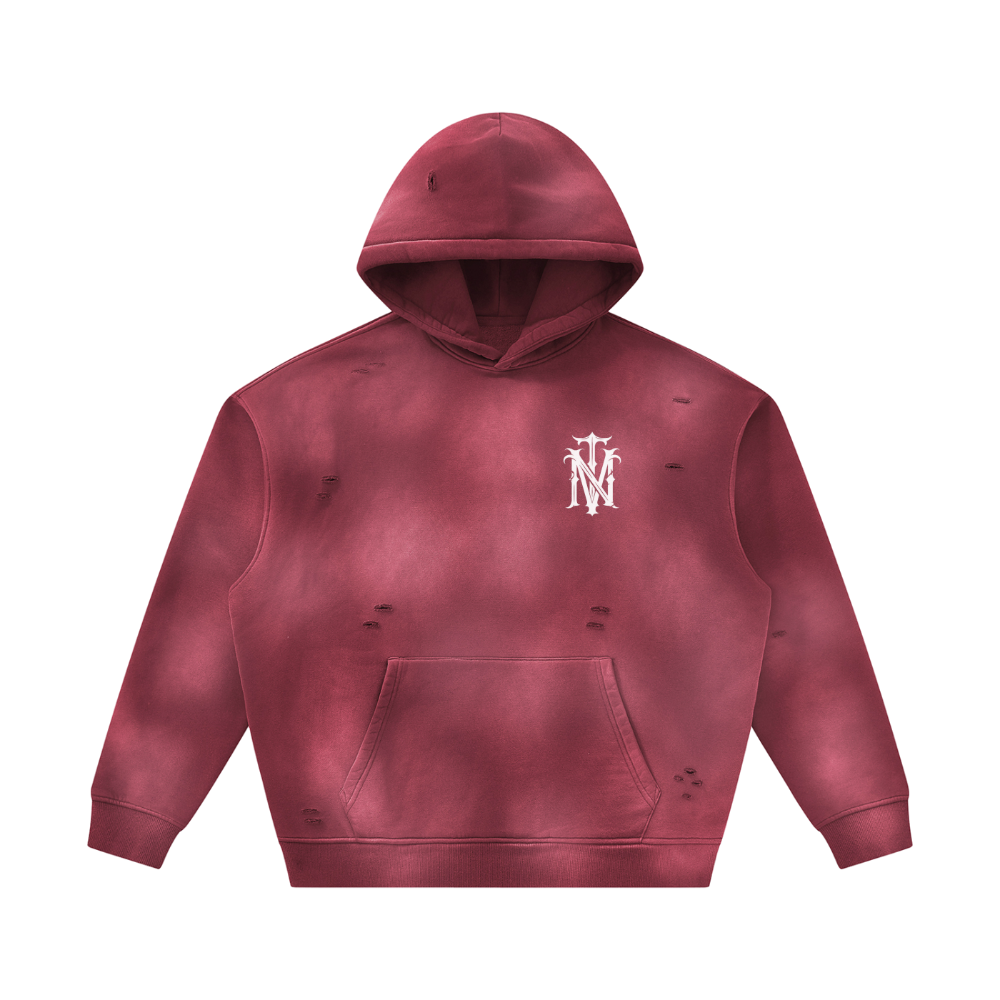 Sunfade Frayed Fleece Hoodie SET