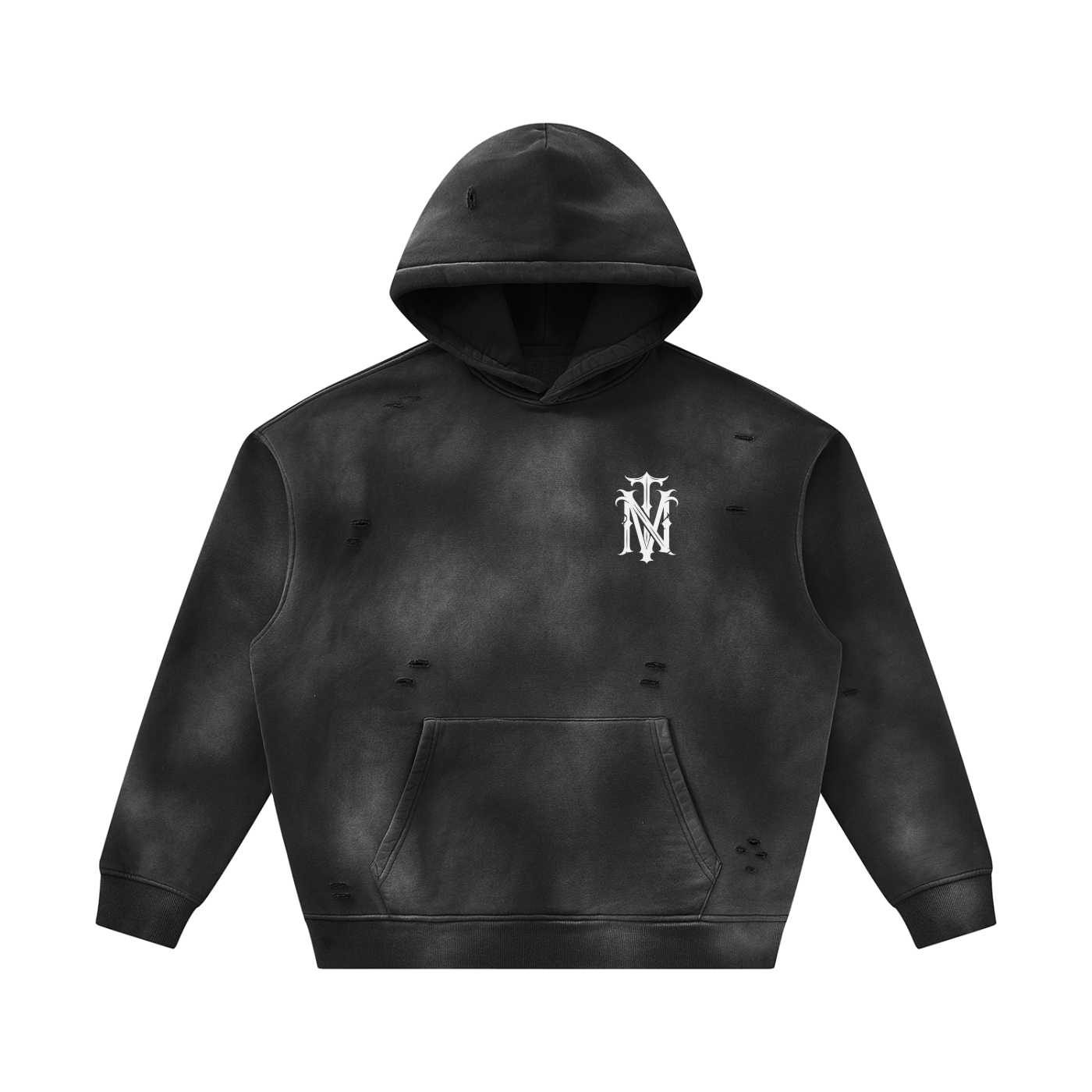 Sunfade Frayed Fleece Hoodie SET