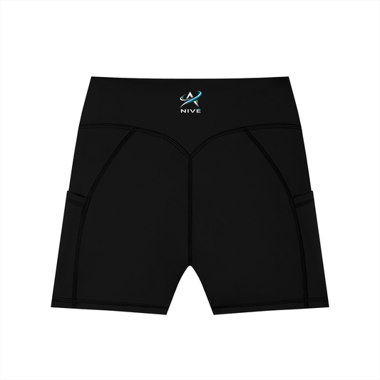 NIVÉ ATHLETICS Women's High-Waisted Pocket Biker Shorts