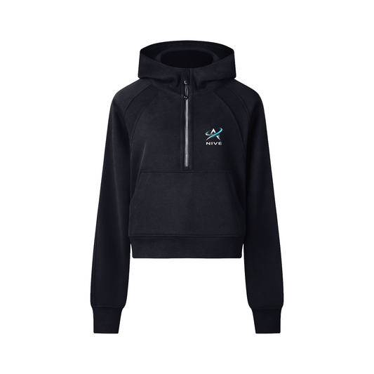 NIVÉ ATHLETICS Cropped Half-Zip Hoodie