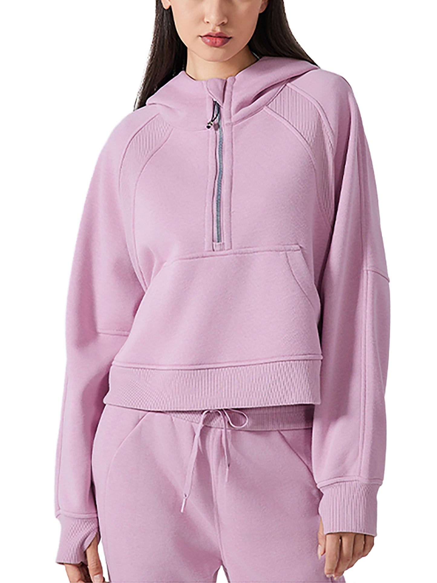 NIVÉ ATHLETICS Cropped Half-Zip Hoodie