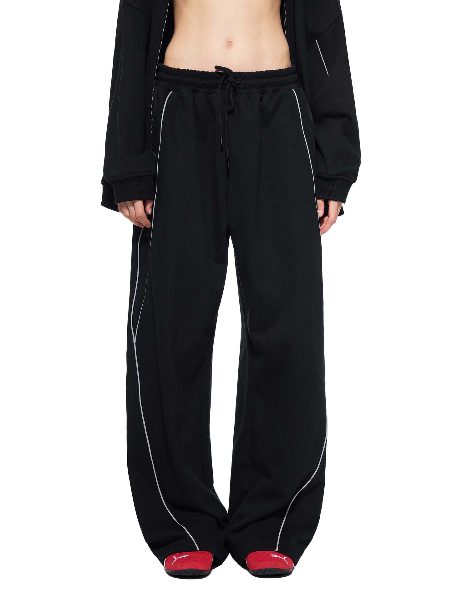 Reflection Striped Straight-Leg Sweatpants SET