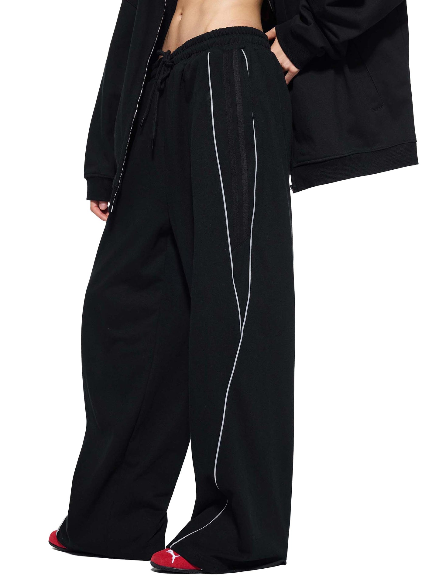 Reflection Striped Straight-Leg Sweatpants SET
