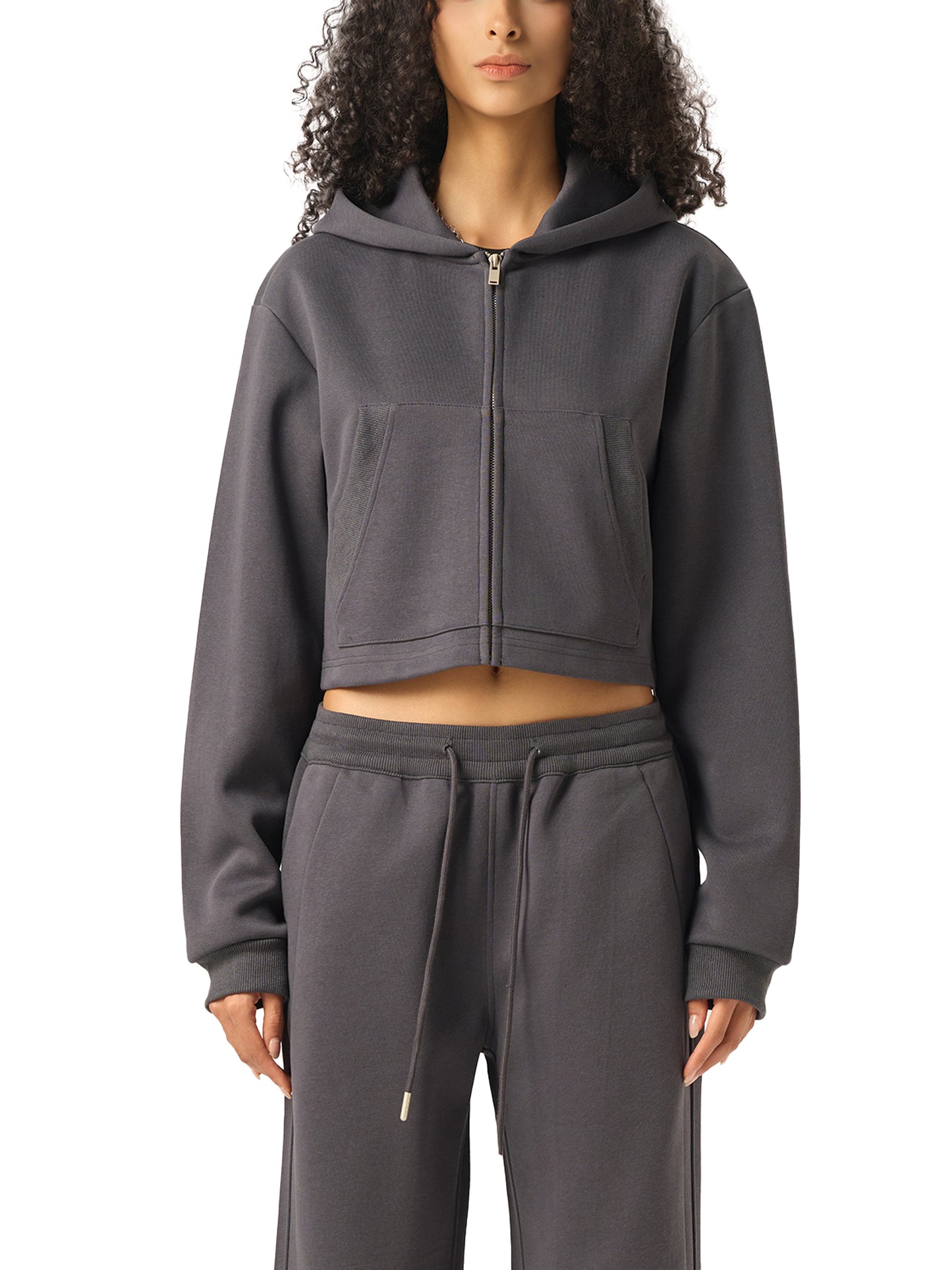 NIVÉ Doll Cropped Zip-Up Hoodie SET