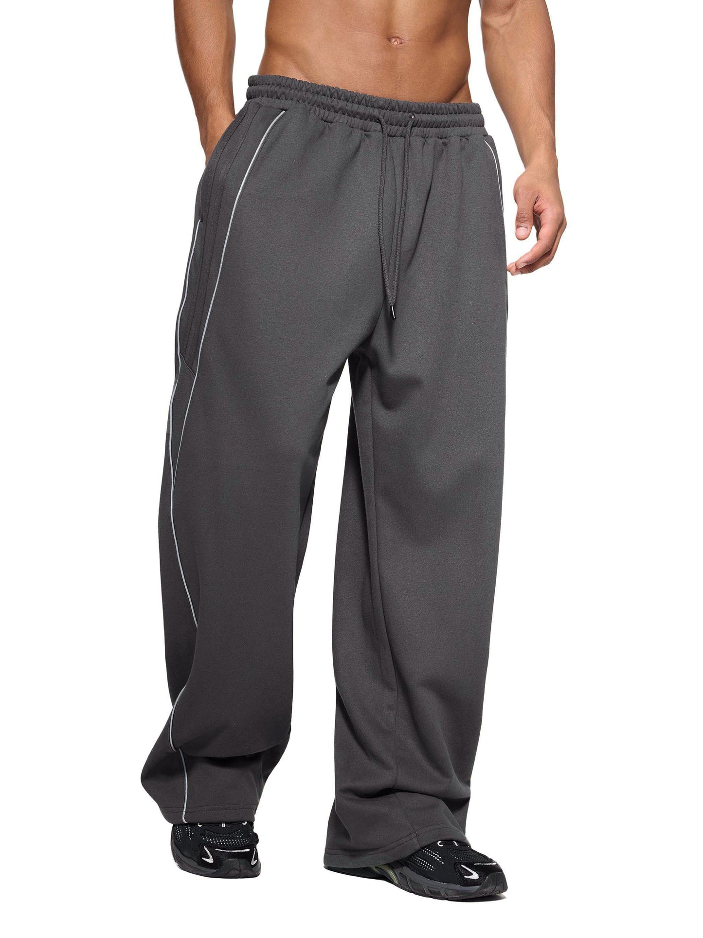 Reflection Striped Straight-Leg Sweatpants SET
