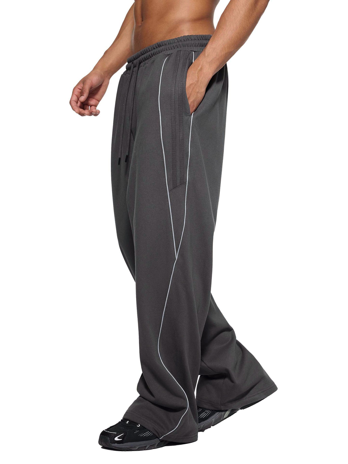 Reflection Striped Straight-Leg Sweatpants SET
