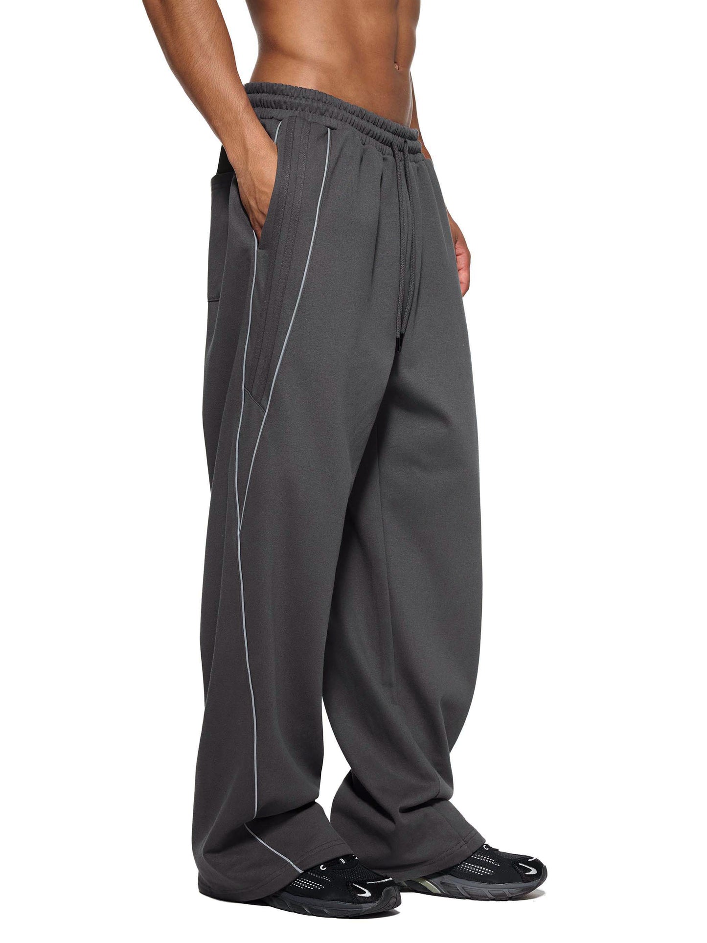 Reflection Striped Straight-Leg Sweatpants SET