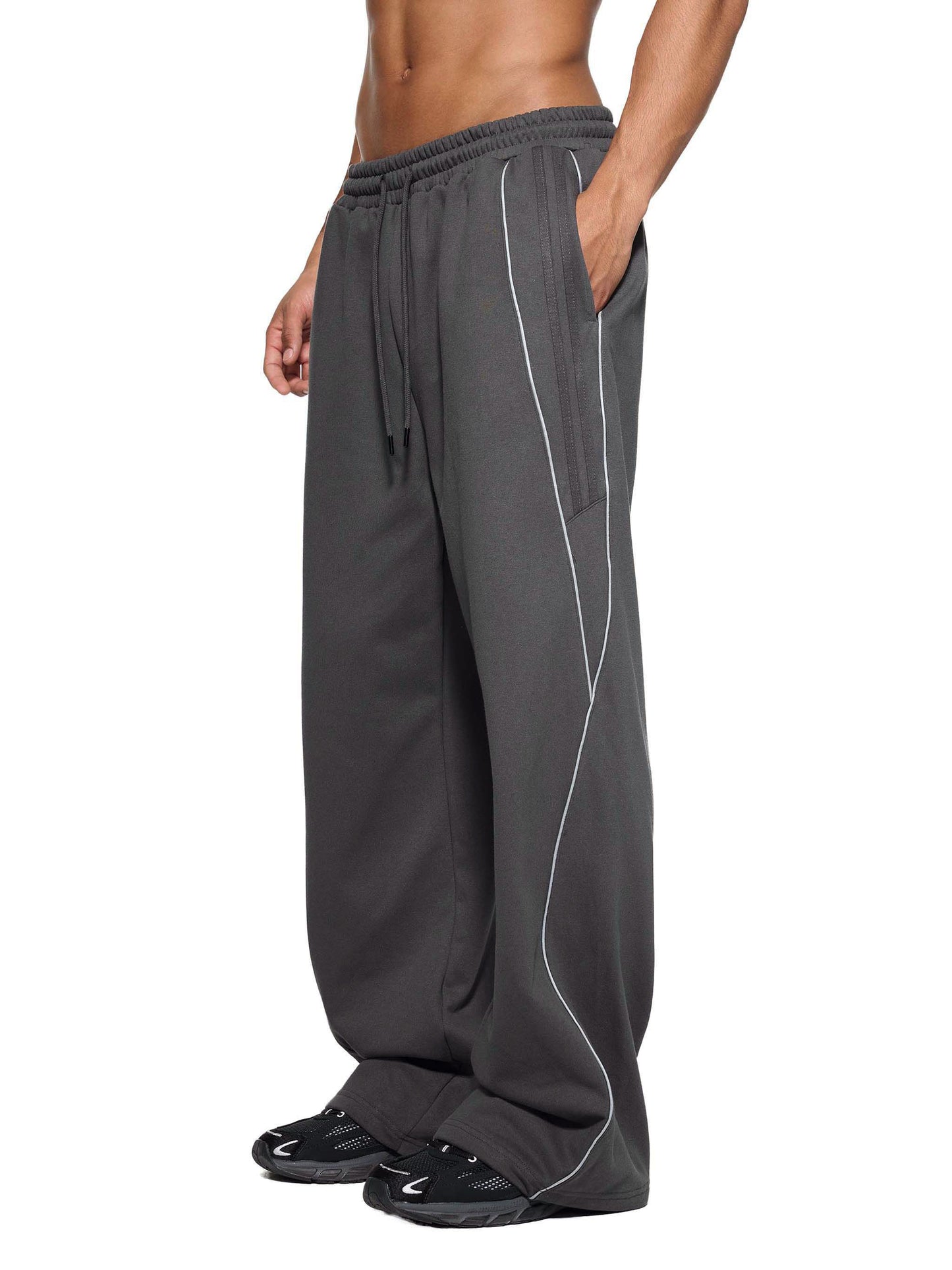 Reflection Striped Straight-Leg Sweatpants SET