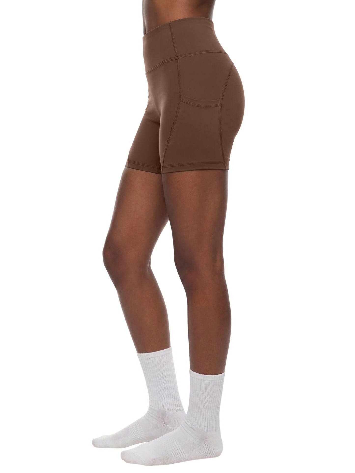 NIVÉ ATHLETICS Women's High-Waisted Pocket Biker Shorts